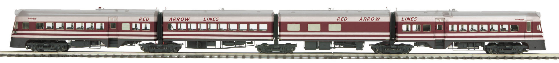 MTH 20-20753-1 Red Arrow Lines Liberty Liner O Gauge Electric Train Set w/PS 3.0