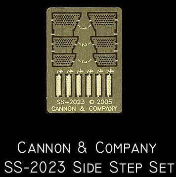 Cannon 2023 HO Photo-Etched Brass Athearn SD 45T-2 Side Step Set