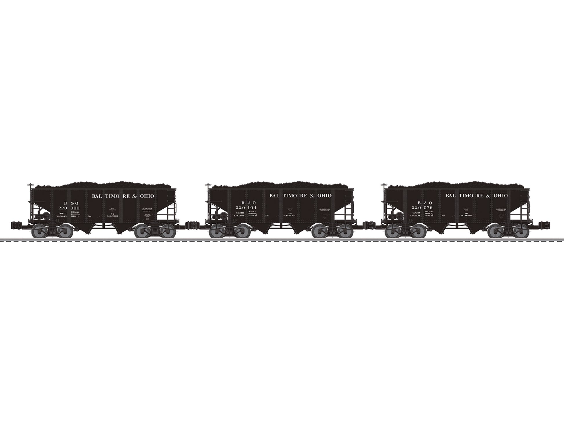 Lionel 6-84153 O Baltimore & Ohio 1905 2 Bay Hopper (3)