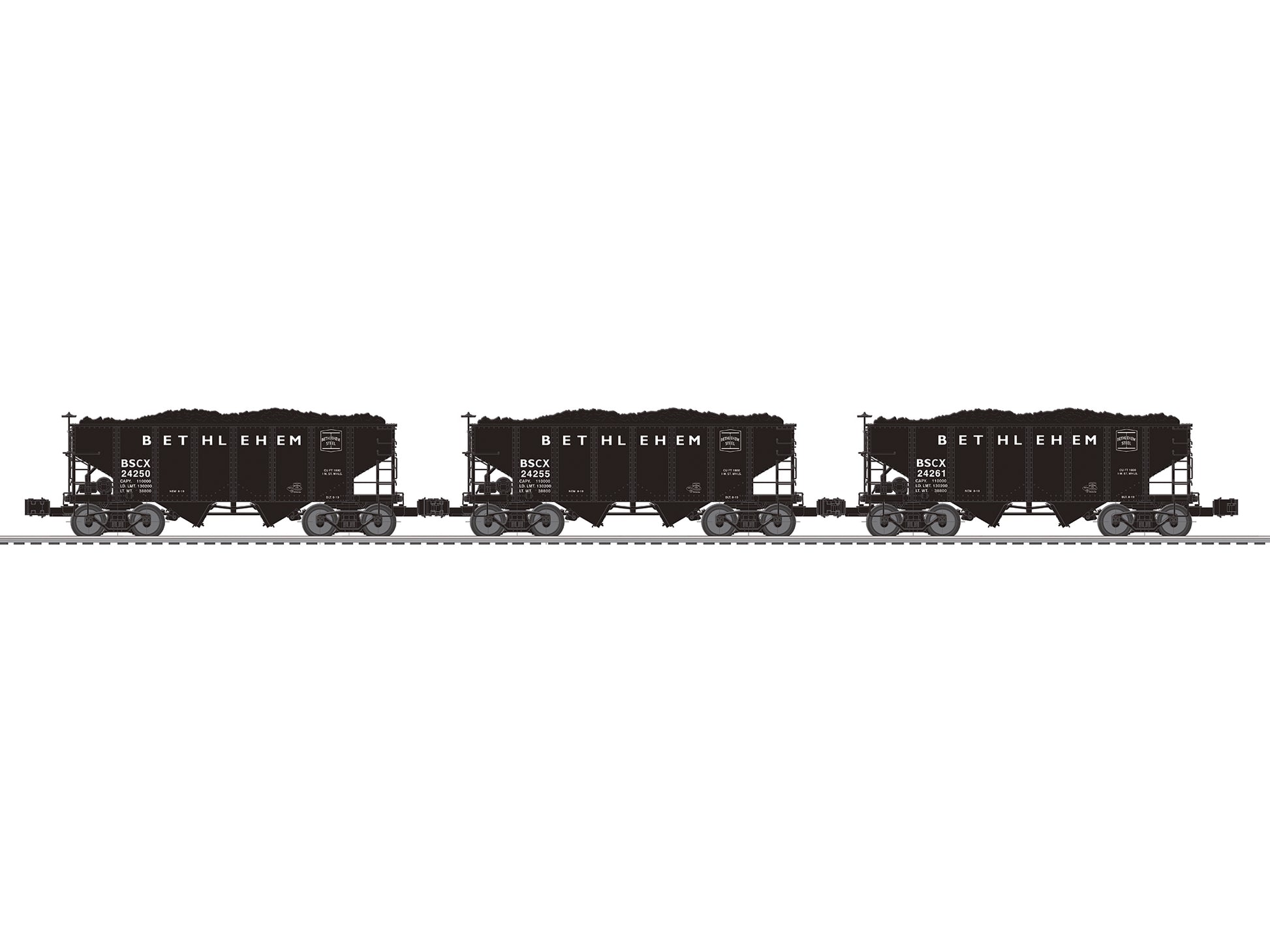 Lionel 6-84157 O Bethlehem Steel 1905 2 Bay Hopper (3)