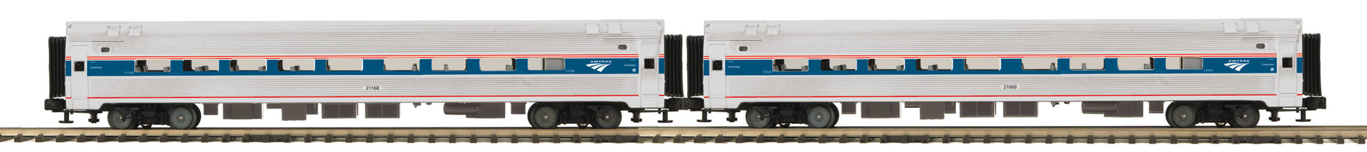 MTH 20-66287 O Amtrak Premier Amfleet Phase 4/6 Passenger Car Set (Set of 2)