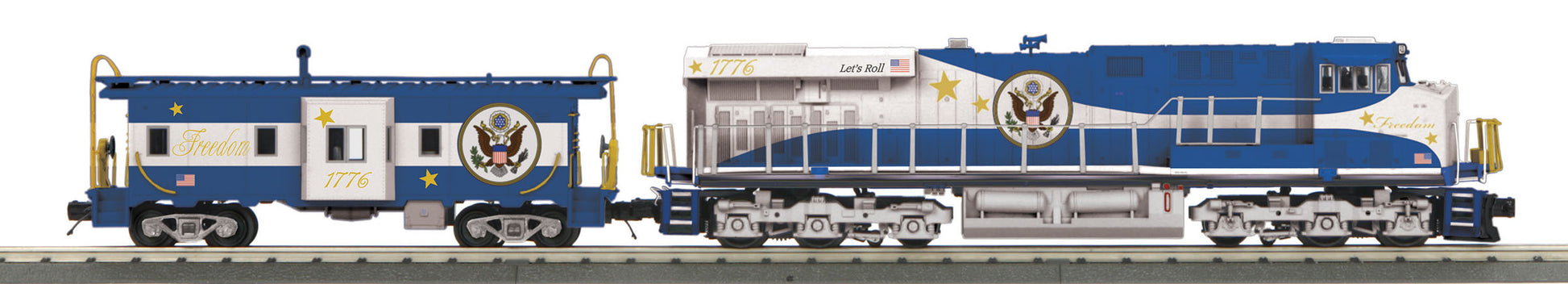 MTH 30-20433-1 Freedom ES44AC Imperial O Gauge Diesel Freight Train Set w/PS 3.0