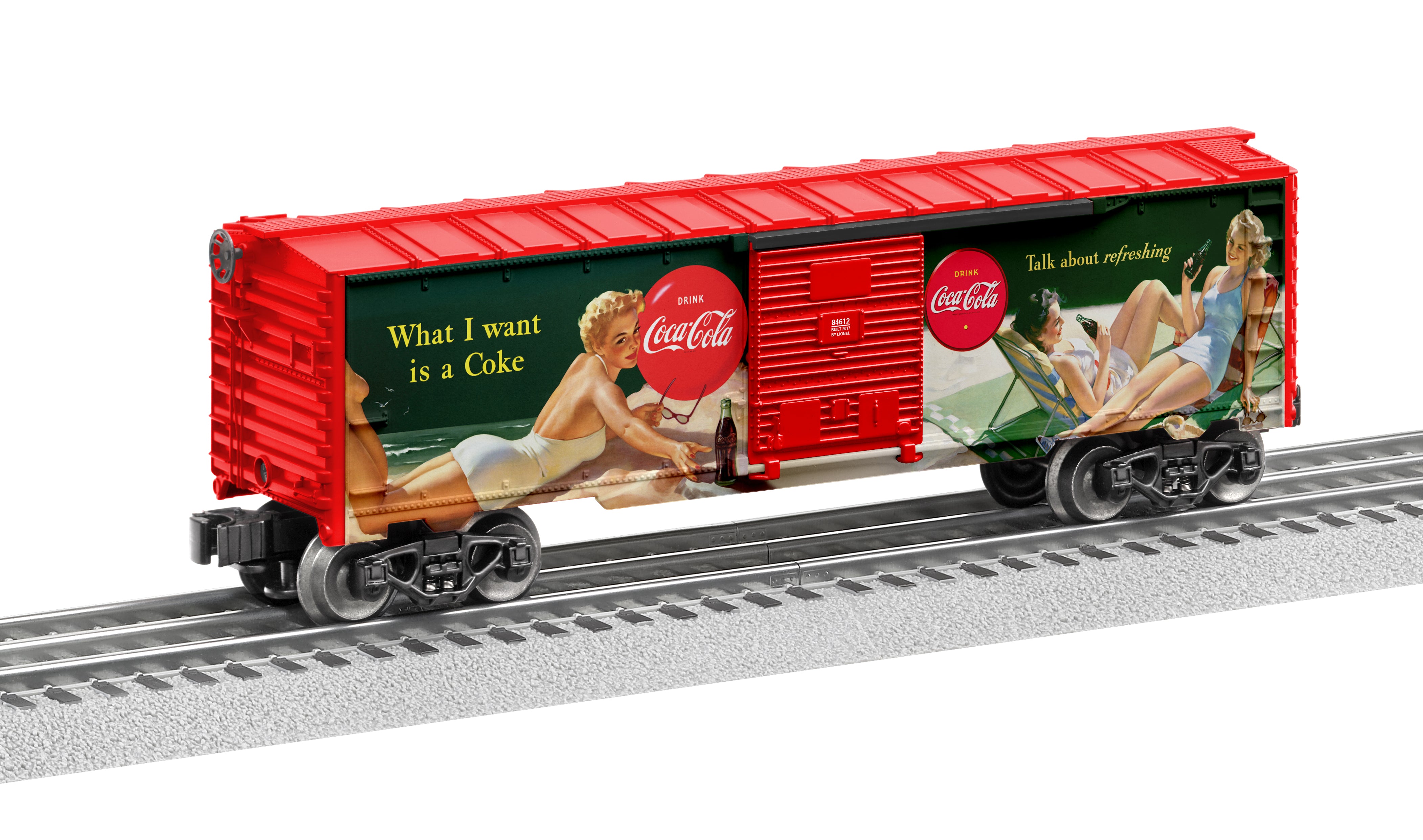 Lionel 6-84612 O Gauge Coca-Cola Vintage Pin-Up Girls Boxcar – Trainz