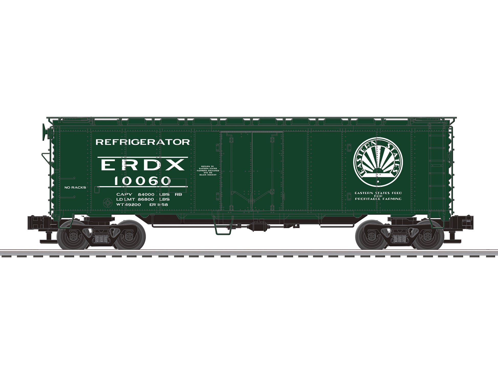 Lionel 6-84120 O Eastern States ERDX 40' Steel Reefer