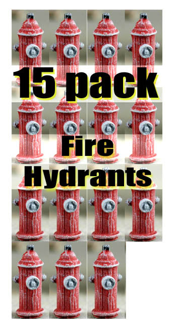 Model Tech Studios SD364P S Fire Hydrant Finished Bulk Pack (15)