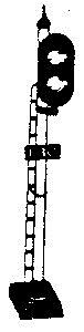 NJ International 2080 N Scale 2 Light Block Signal
