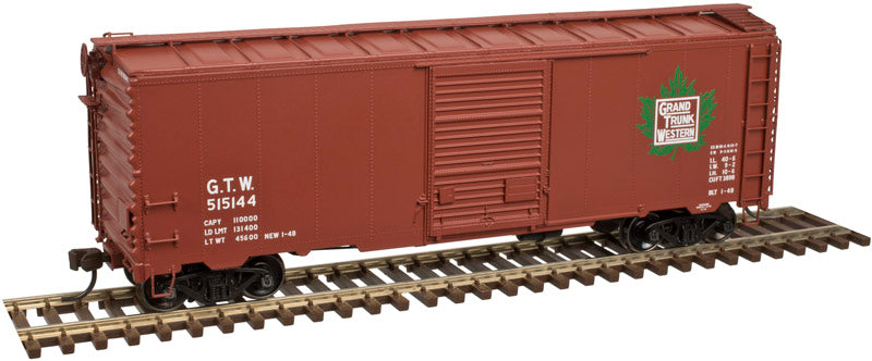Atlas 20004245 HO Grand Trunk Western 40' Postwar Boxcar #515157