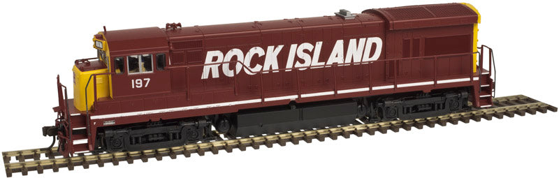 Atlas 10002326 HO Rock Island Silver U33B Locomotive #198