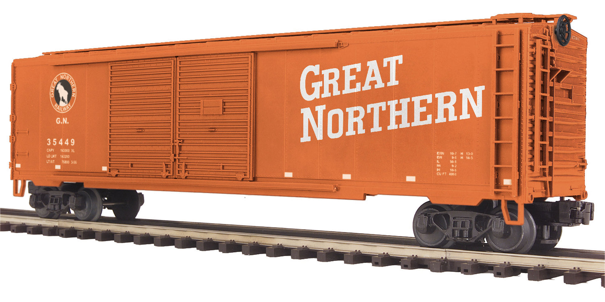 MTH 20-93712 O Great Northern Double Door 50' Box Car #35449