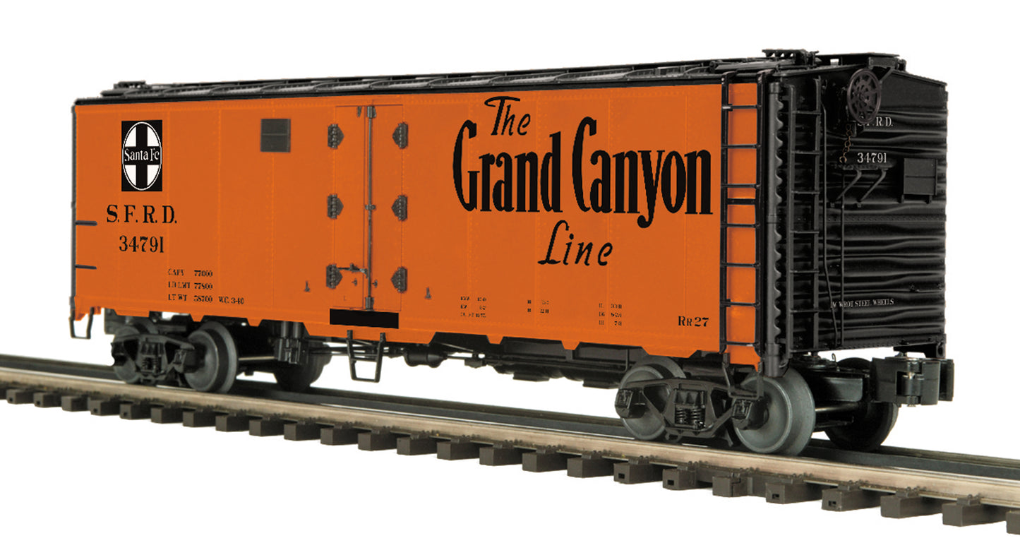 MTH 20-94409 O Santa Fe 40' Steel Sided Reefer Car # 34798