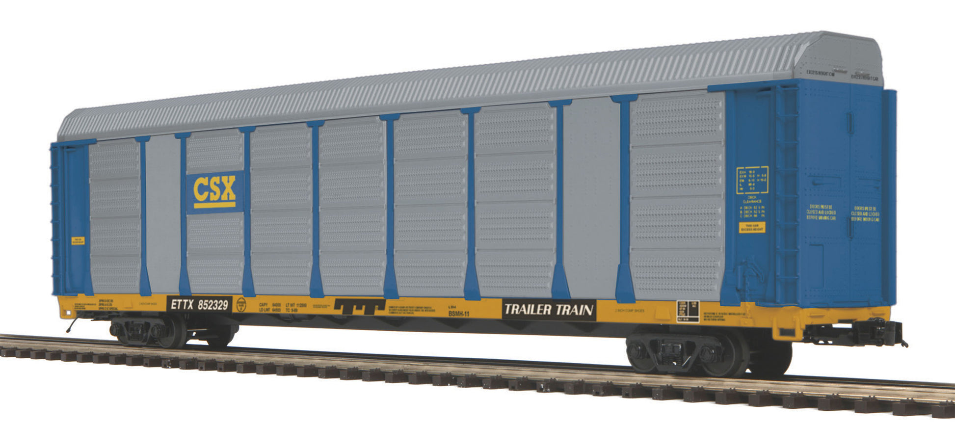 MTH 20-95247 O CSX Corrugated Auto Carrier