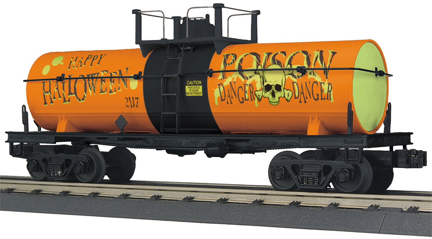 MTH 30-73519 O Gauge Halloween Smoking Tank Car #3117