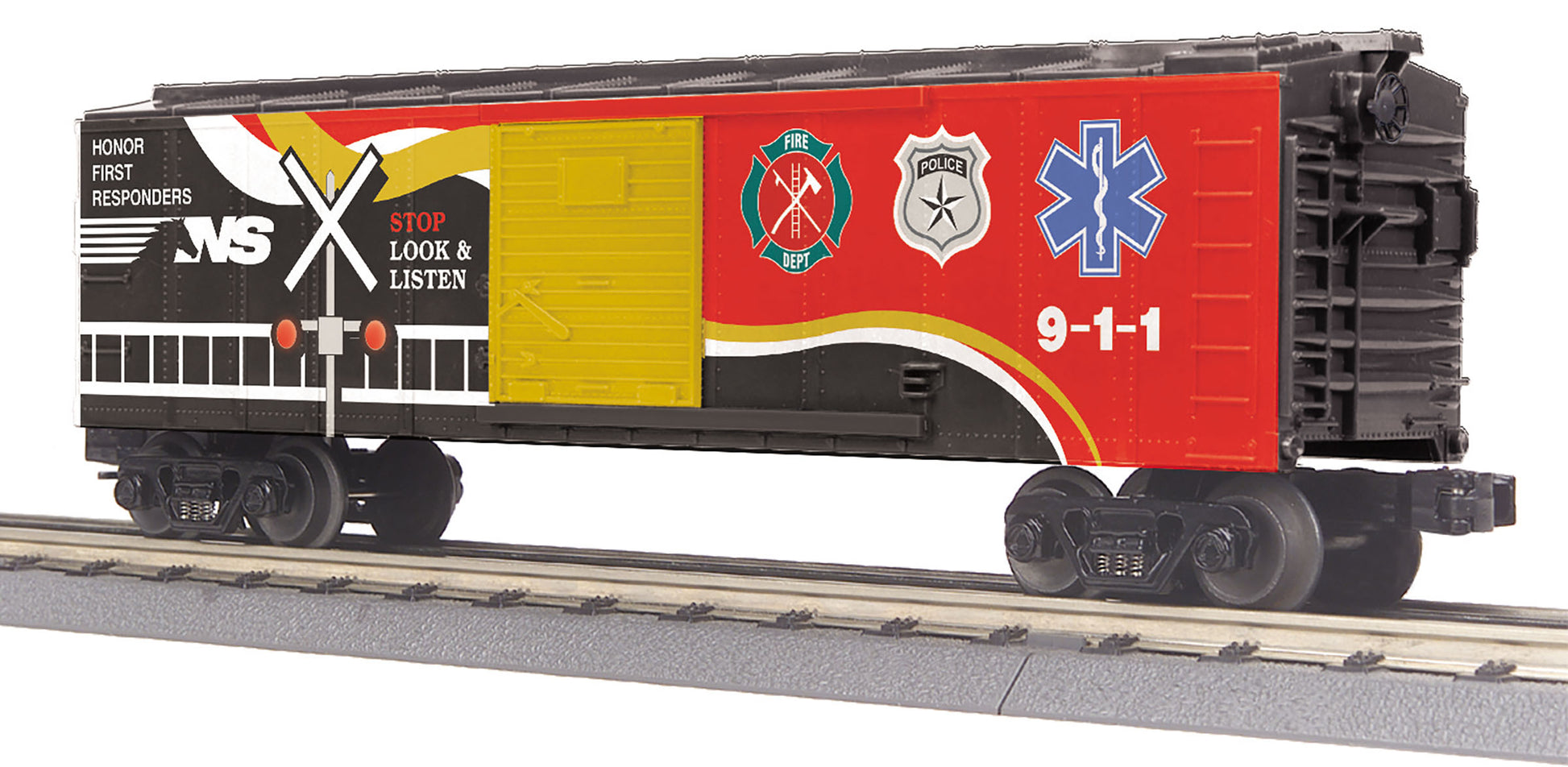 MTH 30-74885 O Norfolk Southern Box Car with Blinking LEDs #911