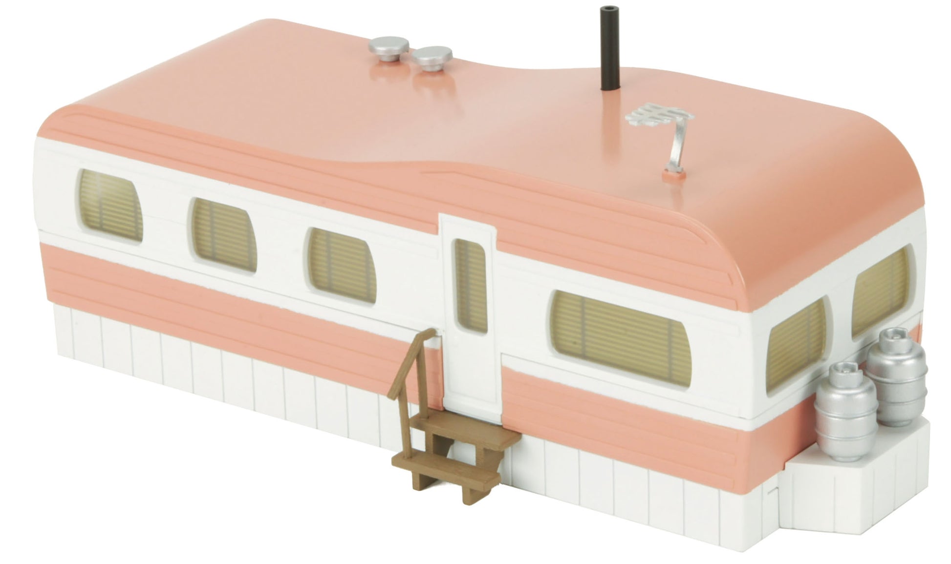 MTH 30-90532 O Salmon & White Stainless Mobil Home