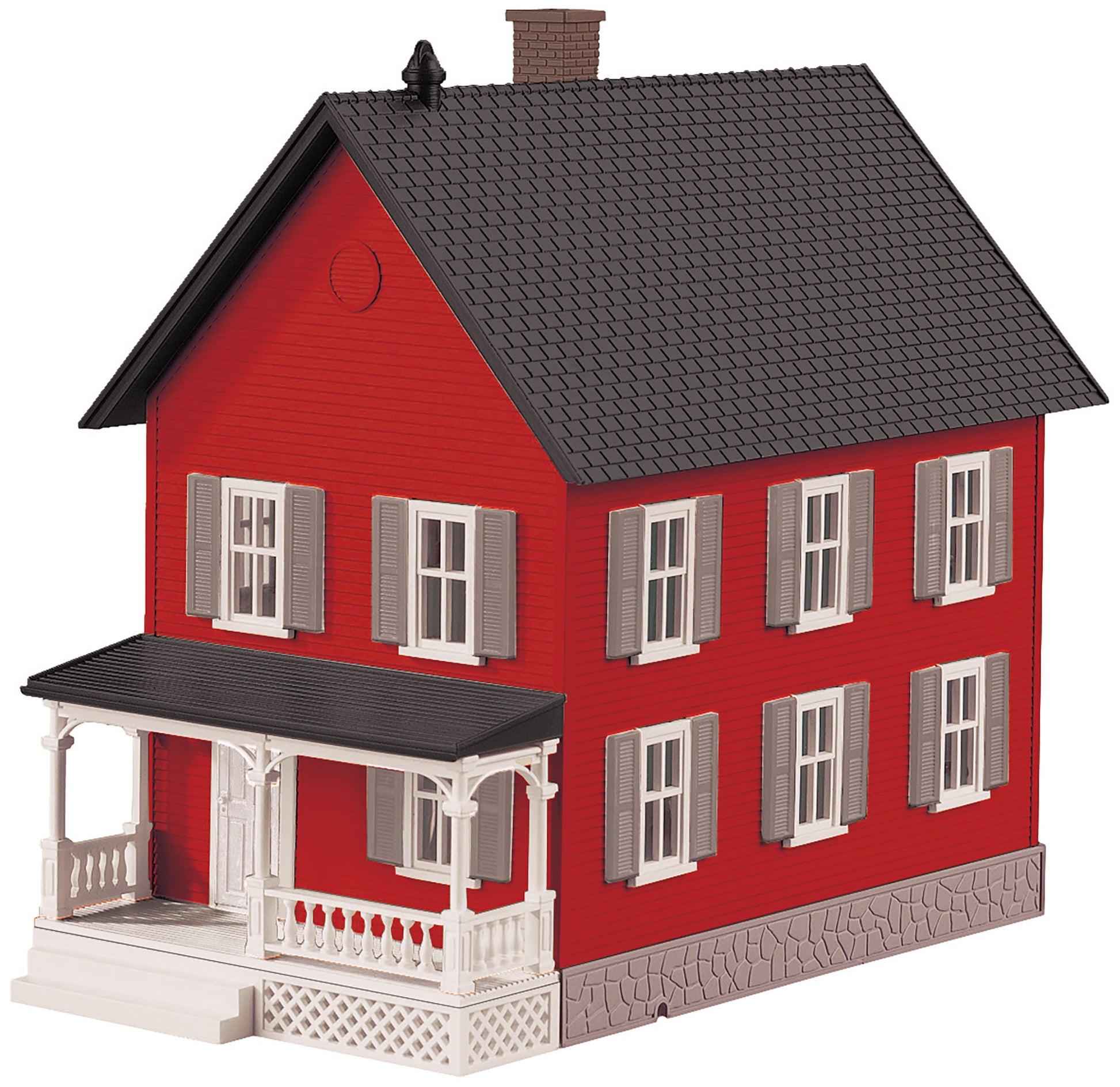 MTH 30-90552 O Row House #2 - Red and Gray