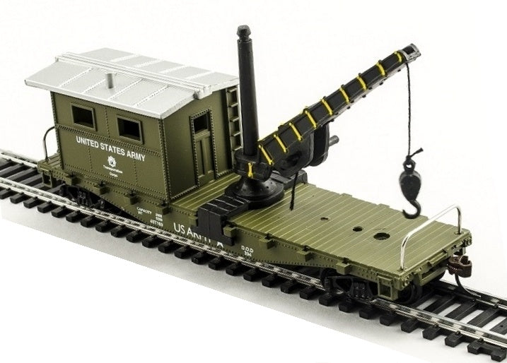 Model Power 98195 HO US Army Work Caboose with Crane