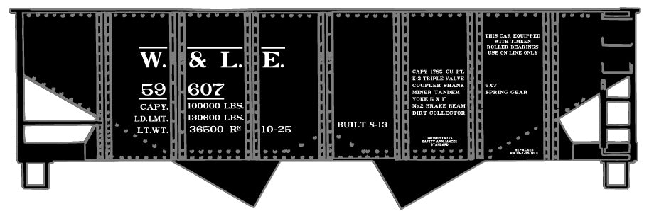 Accurail 2433 HO Wheeling & Lake Erie USRA Twin Hopper #59067