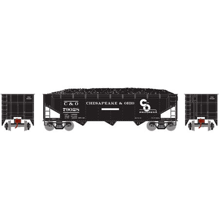 Athearn 70288 HO C&O 40' 3-Bay Offset Open Hopper #79028