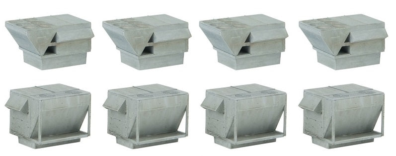Walthers 933-4077 HO HVAC Units - 2 Styles (Set of 8)