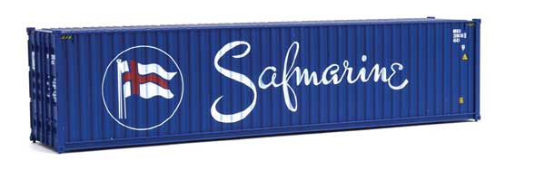 Walthers 949-8272 HO Safmarine 40' Hi-Cube Corrugated-Side Container