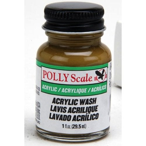 Floquil F414449 Oak Polly Scale Acrylic Wash Paint - 1 oz. Bottle