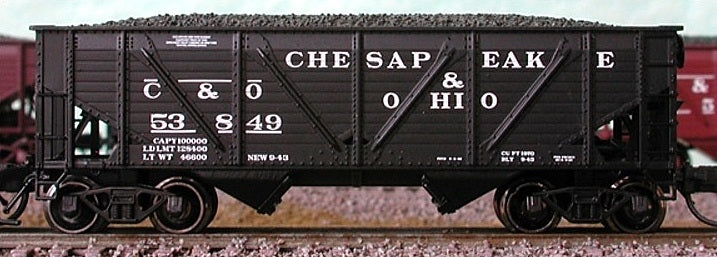 Bluford Shops 63013 N C&O 2-Bay War Emergency Composite Hopper (Set of 3)