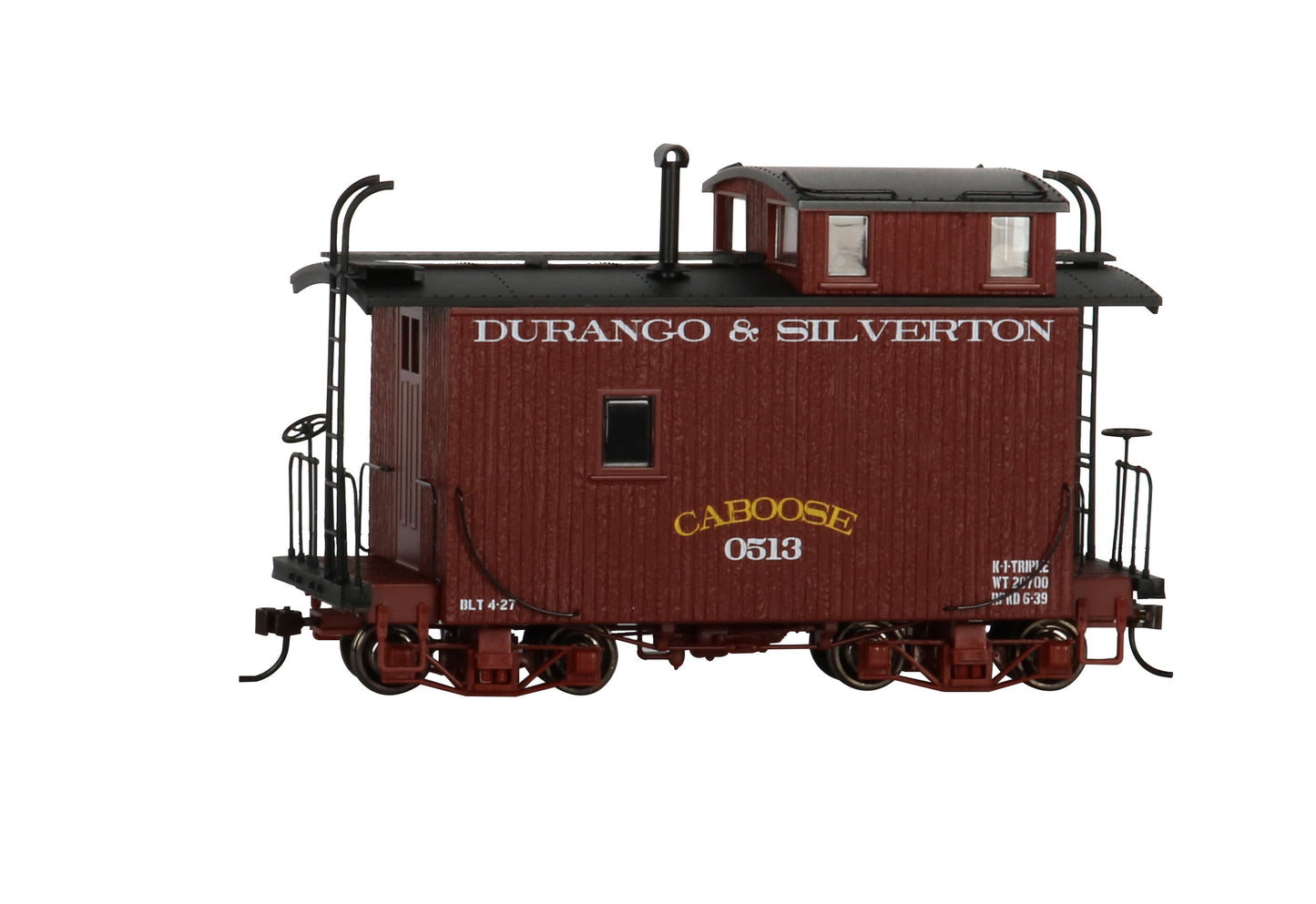 Bachmann 26565 On30 Durango and Silverton 18' Off-Set Cupola Caboose