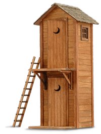 Wild West Scale Models 119 N Two Story Outhouse Building Kit