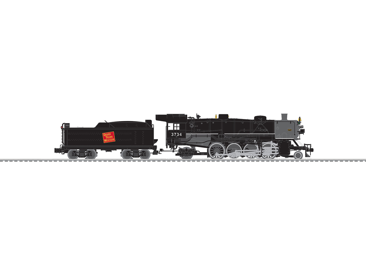 Lionel 6-84466 O Grand Trunk Western LCS USRA Light Mikado Steam Loco #3734