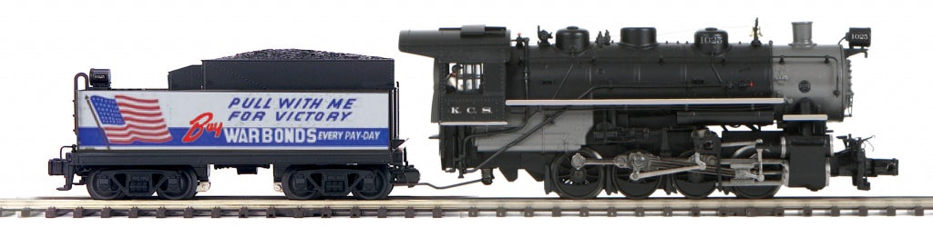 MTH 20-37021 O Kansas City Southern 0-8-0 USRA Steam Engine with PS 3.0 #1025
