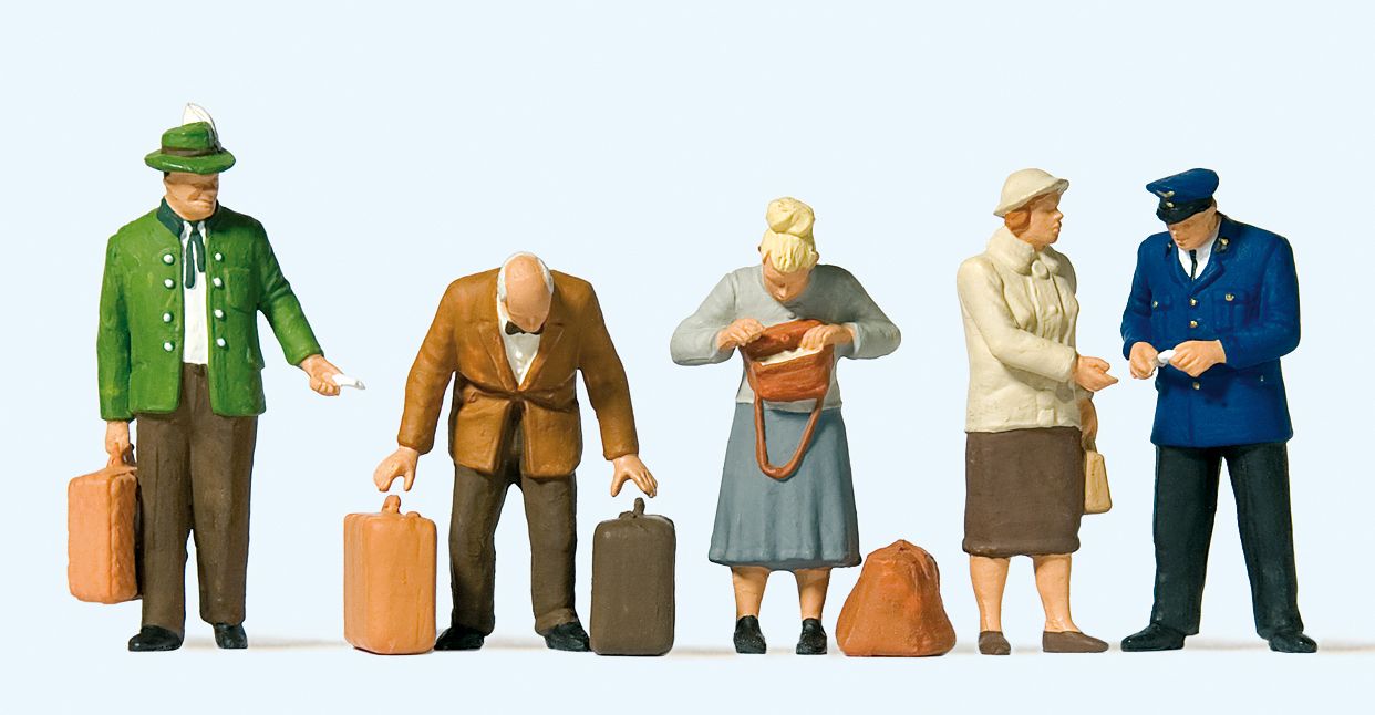 Preiser 65369 O At The Ticket Gate Figures (Set of 5)