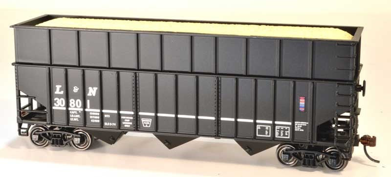 Bowser 60192 HO L&N 70 ton 14 Panel Wood Chip w/ Ribbed Extention #30801