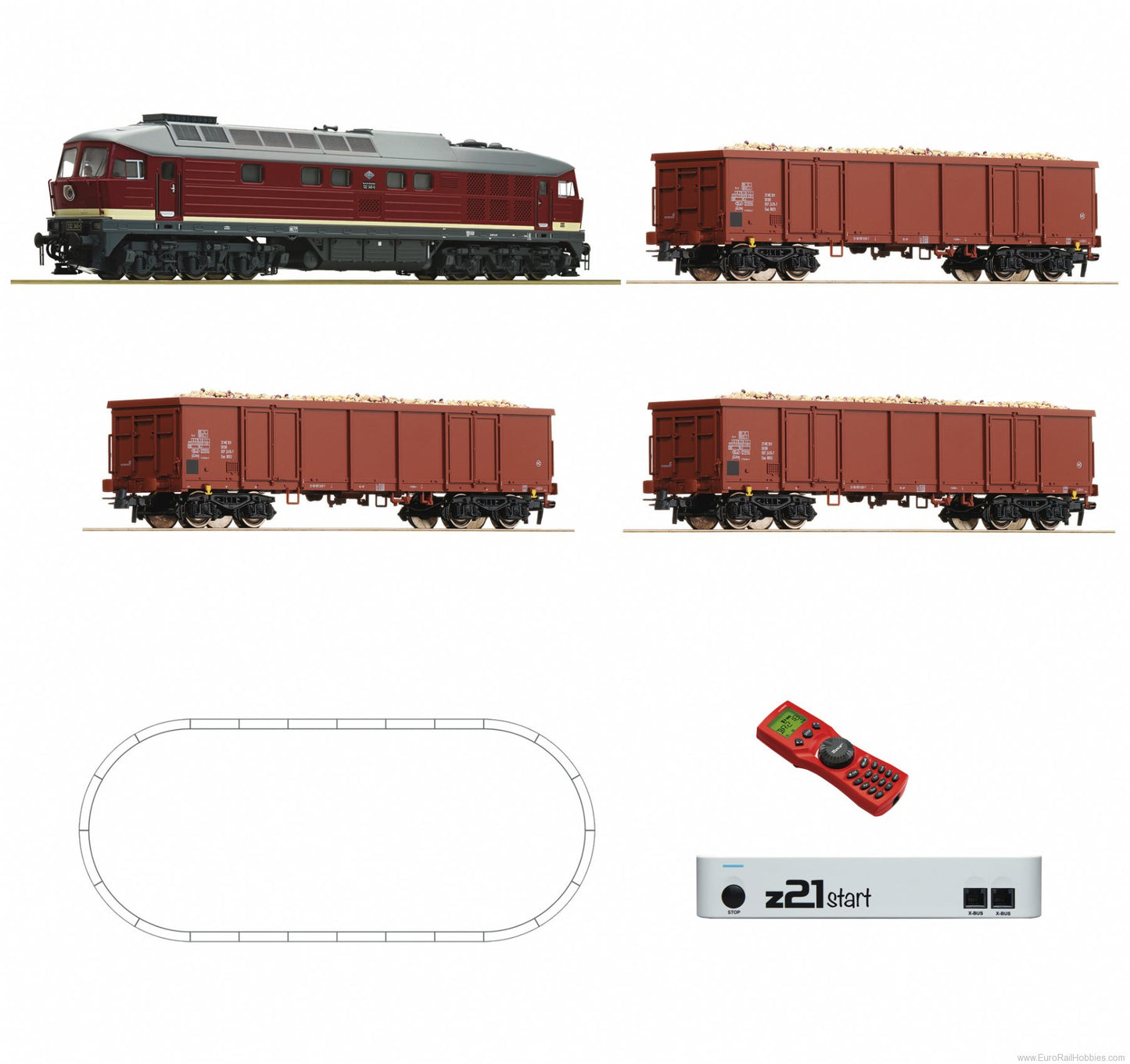 Roco 51292 Deutsche Reichsbahn Digital Z21 HO Gauge Diesel Starter Train Set