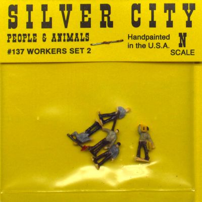 Silver City 137 N Worker #2 Figure (Set of 5)