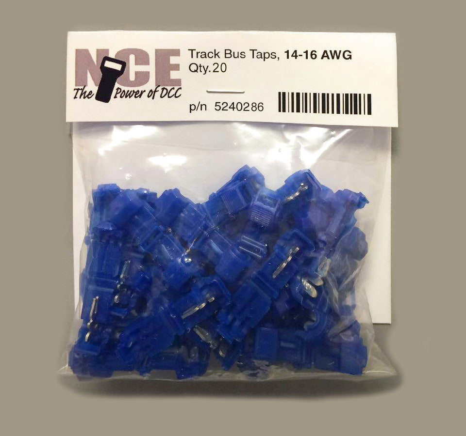 NCE 0286 HO Track Bus Taps Blue (10)