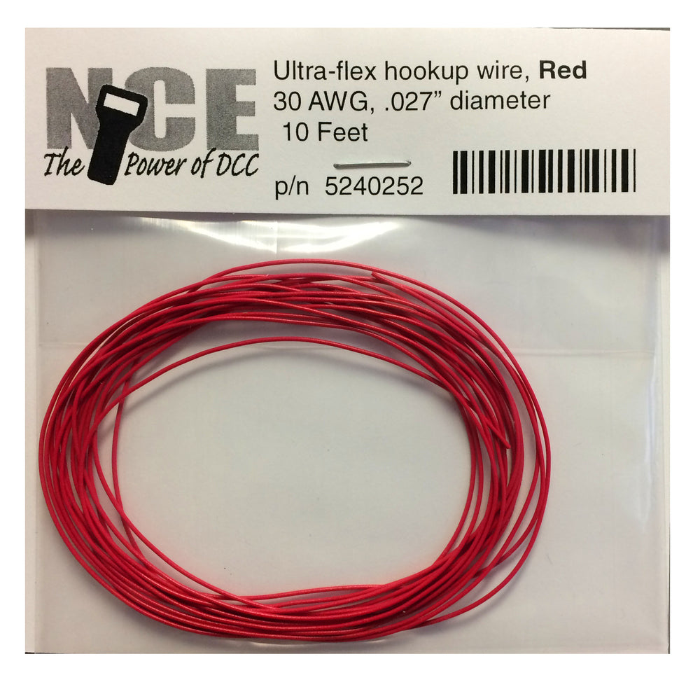 NCE 0252 HO Strand Ultra Flex Wire 10' 30 AWG Red