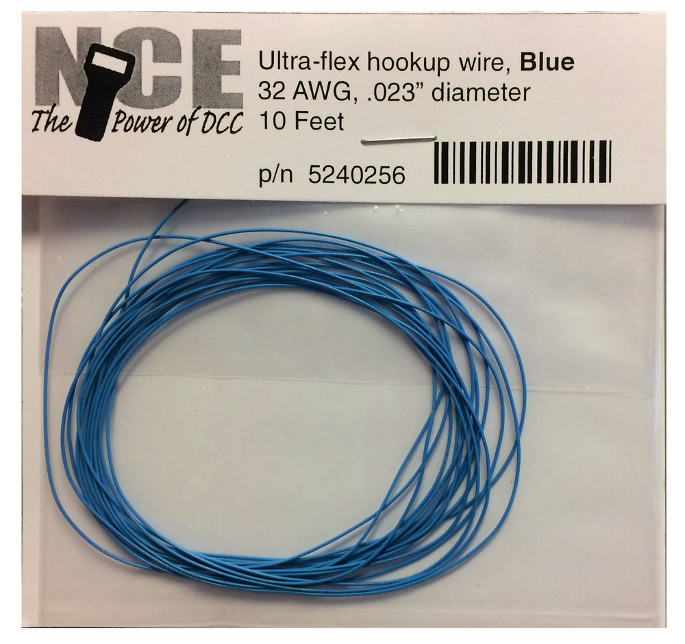 NCE 0256 HO Strand Ultra Flex Wire 10' 32 AWG, Blue