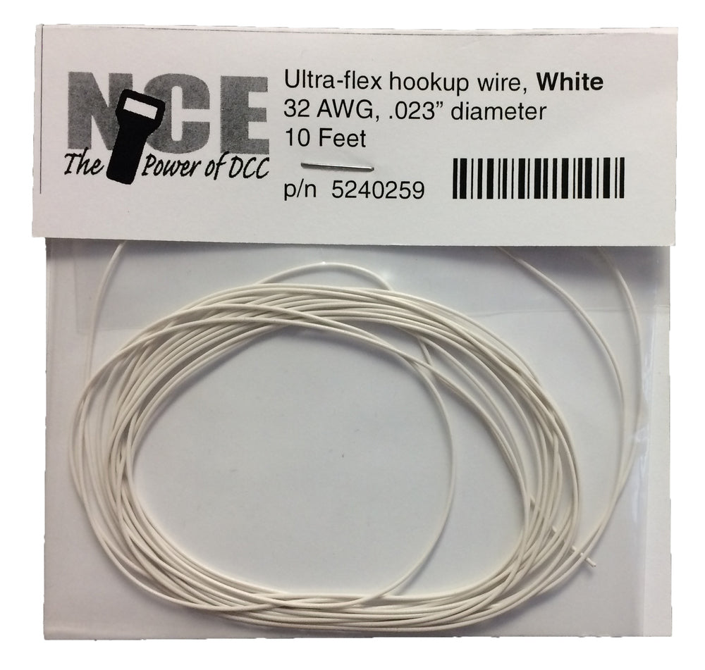 NCE 0259 HO Strand Ultra Flex Wire 10' 32 AWG White