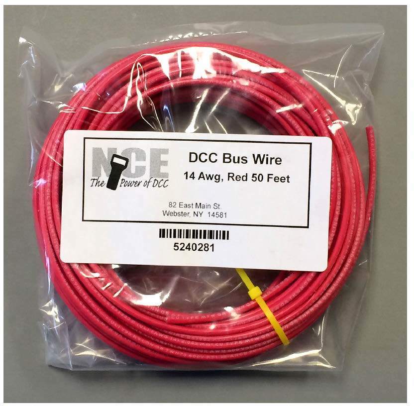NCE 0281 HO DCC Main Bus Wire Red 50'