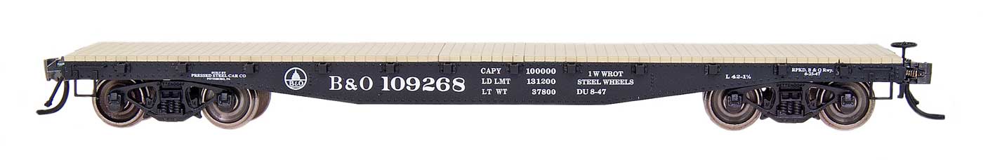 Red Caboose 32307 HO Baltimore & Ohio 42' Fish Belly Side Sill Flat Car