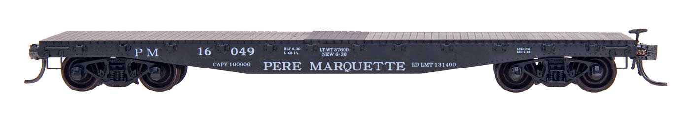 Red Caboose 32317 HO Pere Marquette 42' Fish Belly Side Sill Flat Car