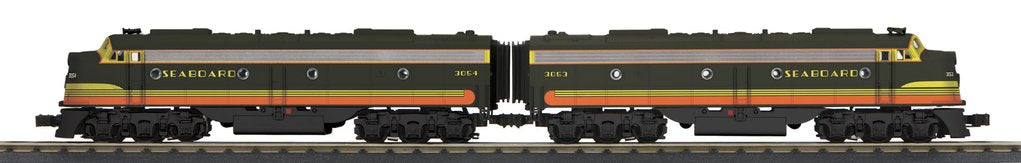 MTH 30-20440-1 O Gauge Seaboard E-8 AA Diesel Engine Set #3053/3054 w PS 3.0