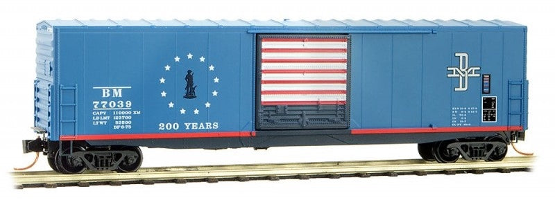 Micro-Trains 18000050 N Boston & Maine 50' 10' Door Boxcar #77039