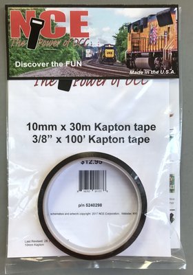 NCE 0298 HO 10mm Kapton Tape 100'