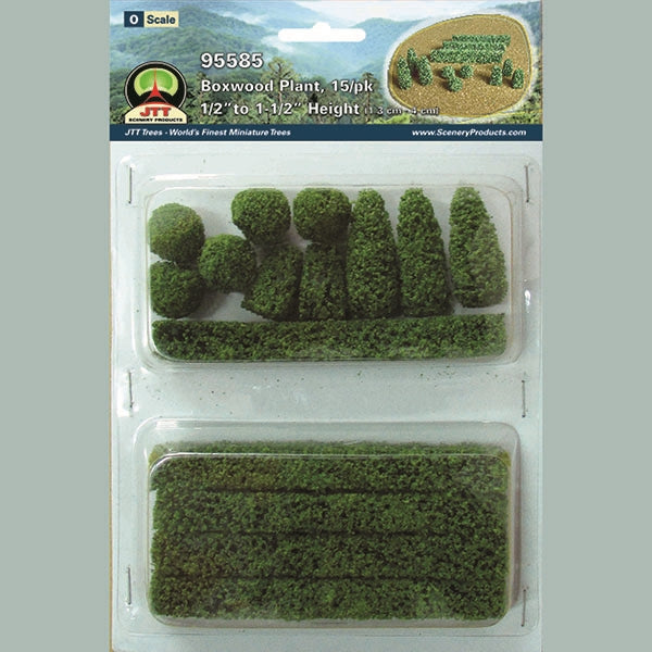 JTT Scenery Products 95585 O Boxwood Plants Pack (15)