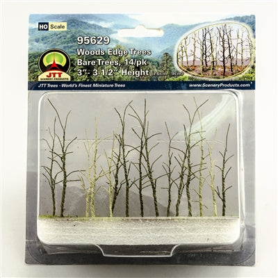 JTT Scenery Products 95629 HO 3"-3.5" Woods Edge Bare Trees (Pack of 14)