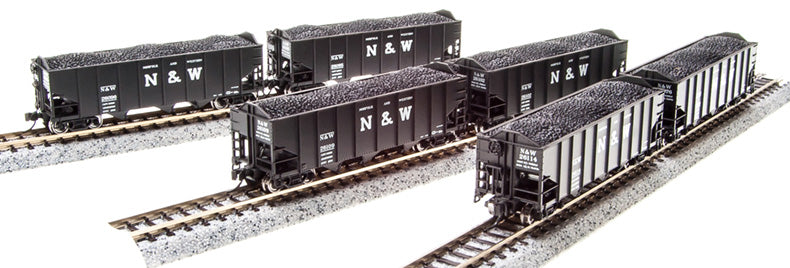 Broadway Limited 3645 N Norfolk & Western H2a Hoppers (Pack of 6)