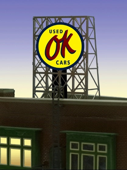Miller Engineering 9065 HO/O OK Used Cars Window Sign