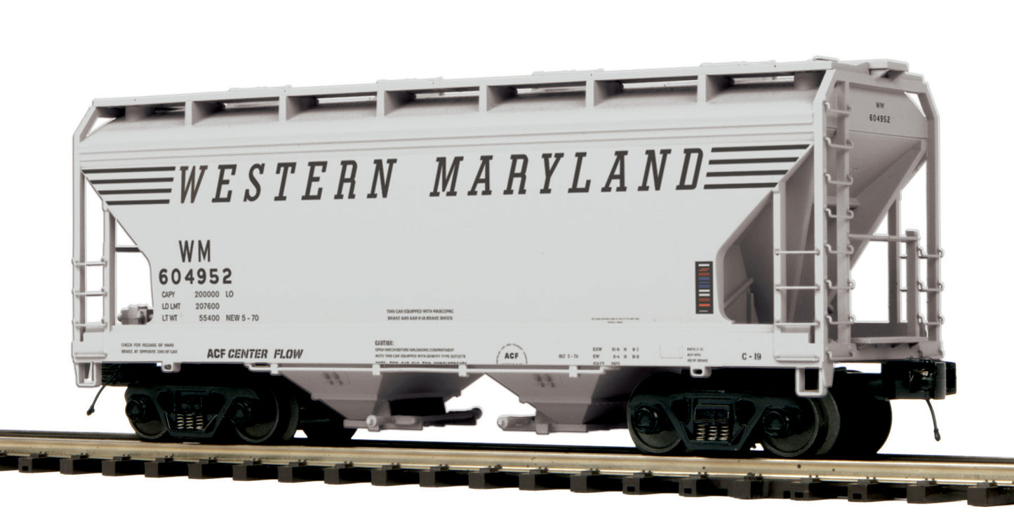 MTH 20-97867 O Western Maryland 2-Bay Centerflow Covered Hopper