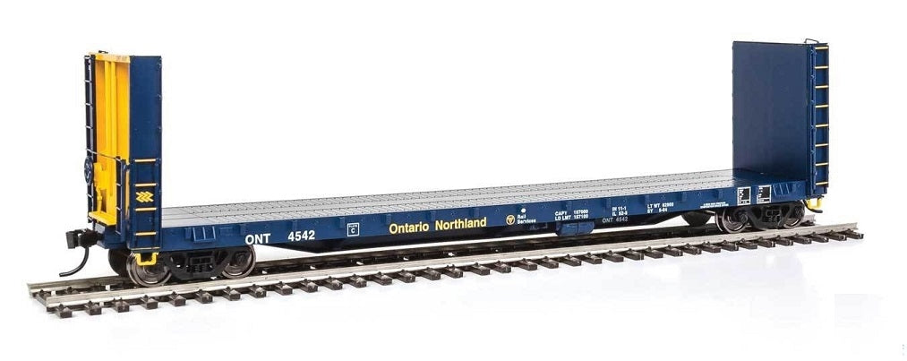 Walthers 920-104323 HO Ontario Northland 50' Bulkhead Flat Car #4542